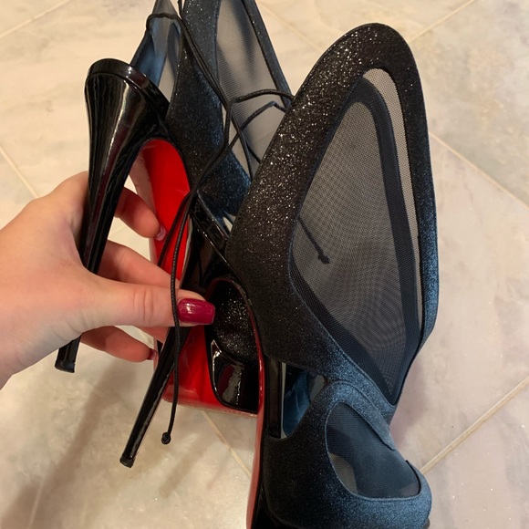 Christian Louboutin Farfamesh glitter bootie - Picture 6 of 8